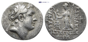 KINGS OF CAPPADOCIA. Ariarathes V Eusebes Philopator, circa 163-130 BC. Drachm (18mm, 3.9 g), Eusebeia-Mazaca, year ΓΛ (33) = 131-130. Diademed head o...
