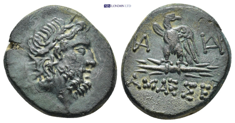 PONTOS. Amaseia . Time of Mithradates VI Eupator (circa 85-65 BC) AE Bronze (21m...