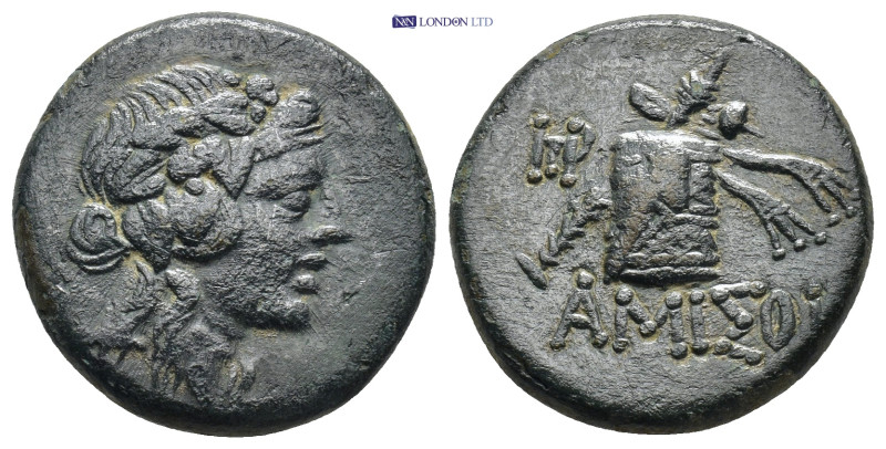 PONTOS. Amisos. (21mm, 8.28 g) Ae (85-65 BC). Mithridatic war issue. Obv: Head o...