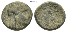 SELEUKID KINGS of SYRIA. Antiochos III ‘the Great’. 222-187 BC. Æ (4.6 Gr. 13mm.) Laureate head of Antiochos as Apollo / Apollo standing left, holding...