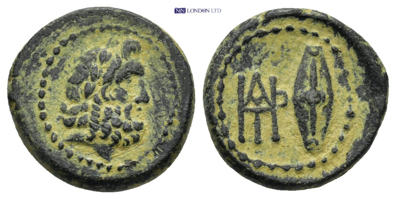 Kings of Galatia. Deiotaros 62-40 BC. (5.52 Gr. 16mm.)
 Laureate head of Zeus ri...