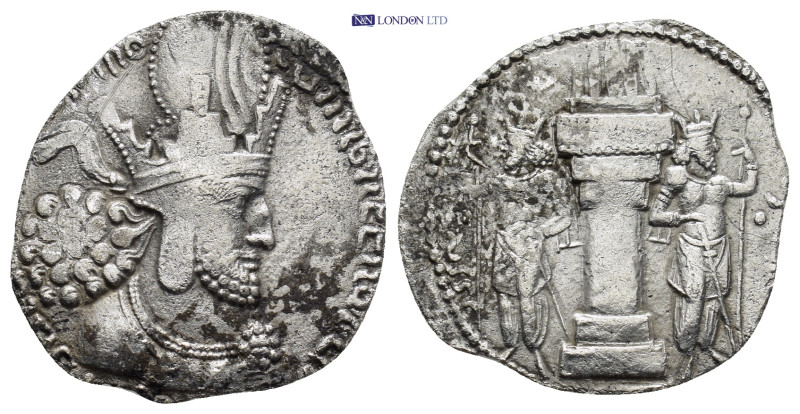 SASSANIAN EMPIRE. Shahpur I, A.D. 240-272. AR Drachm, (22mm, 3.12 g) Mint I ("Ct...