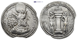 SASSANIAN EMPIRE. Shahpur I, A.D. 240-272. AR Drachm, (26mm, 4.0 g) Mint I ("Ctesiphon"), ca. A.D. 260-272. Obverse: Bust of Shahpur I right, wearing ...