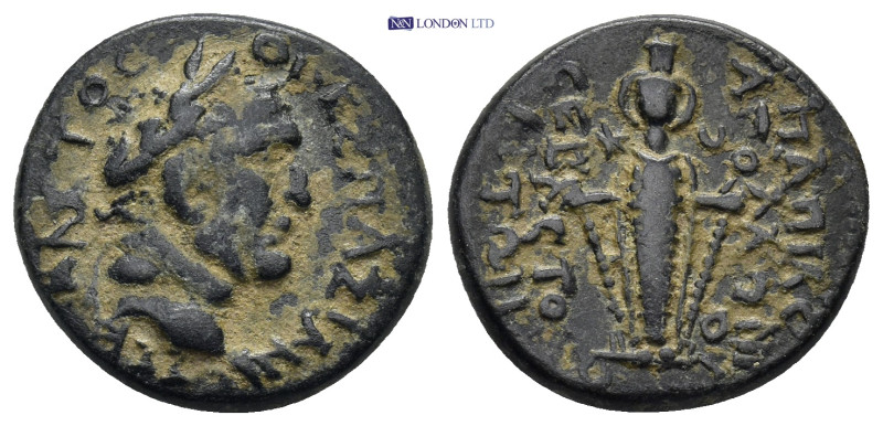 Caria. Sebastopolis. Vespasian AD 69-79. (4.9 Gr. 19mm.)
Laureate head right 
Re...