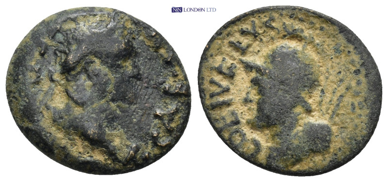 Lycaonia. Lystra. Titus AD 79-81. AE (4.7 Gr. 20mm.) IMP T CAE AVG [VESP]AS; lau...