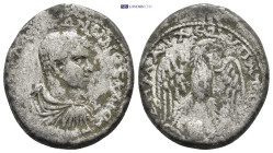 Mesopotamia, Edessa, Diadumenian, as Caesar, AR Tetradrachm(24mm, 13.84 g) AD 217-218. M OΠEΛ ANTΩNEINOC KAICAP, bareheaded, draped and cuirassed bust...