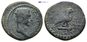 PHRYGIA, Amorium. Caligula, 37-41 AD, Ioustos Vipsanios and Silvanos Vipsanios, magistrates. AE. (5.11 Gr. 20mm.)Obv: ΓΑΙΟϹ ΚΑΙϹΑΡ. Bare head of Calig...