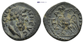 PHRYGIA. Apamea. Pseudo-autonomous. Time of Septimius Severus to Macrinus (193-218). 
AE. (2.18 Gr. 15mm.)
Draped bust of Zeus Kelaineos right. 
Rev. ...