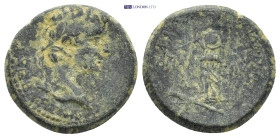 PHRYGIA. Apameia. Tiberius (14-37). AE. (5.45 Gr. 19mm.) Marcus Manneius, magistrate. 
Laureate head right.
 Rev. Athena standing left with shield and...