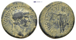 PHRYGIA. Cotiaeum. Claudius,( 41-54 AD). AE Assarion (19mm, 5.21 g) Obv: KOTIAEIΣ KΛAYΔION KAIΣAPA Laureate head of Claudius to right. Rev: EΠI OYAPOY...