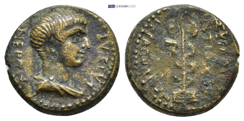 PHRYGIA. Hierapolis. Nero (54-68). Ae. (16mm, 3.93 g)ΝΕΡΩΝ ΚΑΙΣΑΡ; bare headed d...