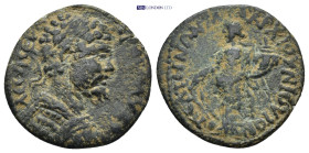 PHRYGIA. Peltae. Septimius Severus, 193-211. (4.62 Gr. 21mm). 
 Laureate and cuirassed bust of Septimius Severus to right, seen from behind. 
Rev. Tyc...