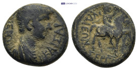 Phrygia, Julia.Nero (54-68). AE (4.69 Gr. 17mm.) 
Bare-headed and draped bust right. 
 Rev. Men on horseback right.