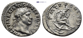 Trajan (98-117) AR-Denarius, (19mm, 3.34 g). Rome, 103-111. Obv.: IMP NERVA TRAIANVS AVG GER DACICVS Laureate head r. Rev.: P M TR P COS V P P Dacian ...
