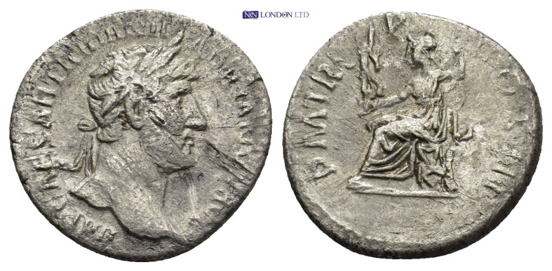 Hadrian (117-138) AR denarius, (17mm, 2.75 g) Rome, 119-122. IMP CAESAR TRAIAN H...