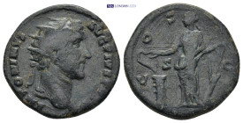 Antoninus Pius 147 AD, Rome. AE. (9.79 Gr. 23mm.) 
 Laureate head of Antoninus the Pious on the right.
Rev. Salus standing facing left, holding a long...