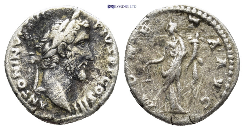 Antoninus Pius. A.D. 138-161. AR denarius (17mm, 3.19 g). Rome, ca. A.D. 140-143...