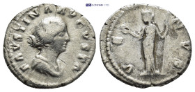 Faustina Junior, wife of Marcus Aurelius, (d.A.D. 175), silver denarius, issued 161-175, Rome mint, (18mm, 3.25 g), obv. FAVSTINA AVGVSTA, Faustina dr...
