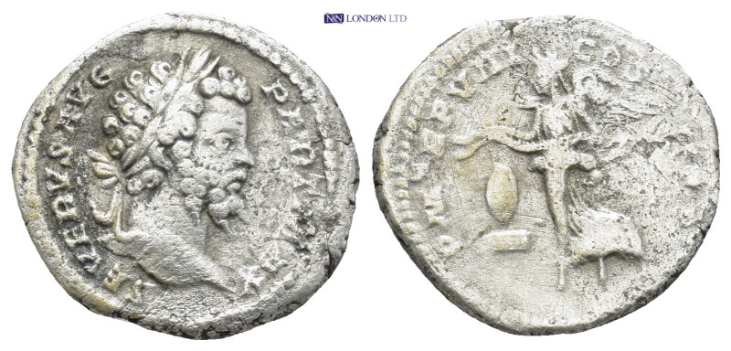 Septimius Severus (193-211 AD). AR Denarius (19mm, 3.28 g), Roma, 200 AD. Obv. S...