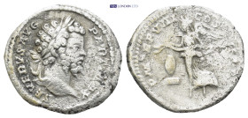 Septimius Severus (193-211 AD). AR Denarius (19mm, 3.28 g), Roma, 200 AD. Obv. SEVERVS AVG PART MAX, laureate head right. Rev. PM TR P VIII COS II PP,...
