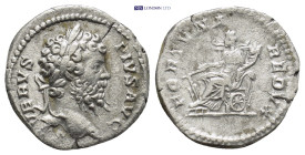Septimius Severus AR Denarius. (18mm, 3.21 g)Rome, AD 201-210. SEVERVS PIVS AVG, laureate head right / FORTVNA REDVX, Fortuna seated left, holding rud...