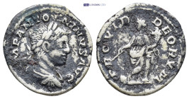 Elagabalus, 218-222. Denarius (18mm, 2.59 g), Rome, 219-220. IMP ANTONINVS AVG Laureate, draped and cuirassed bust of Elagabalus to right. Rev. PROVID...