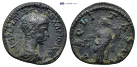 Severus Alexander Rome, AD 222-231. AR Denarius . (3.36 Gr. 19mm.)
Laureate, draped and cuirassed 
Rev. Aequitas standing left holding scales and corn...
