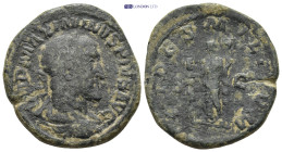 MAXIMINUS THRAX (235-238) Sestertius. (31mm, 18.9 g), Rome. Obv: IMP MAXIMINUS PIVS AVG. Laureate, draped and cuirassed bust right. Rev: FIDES MILITVM...