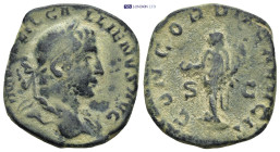 GALLIENUS (253-268). Sestertius. Rome. (15.23 Gr. 29mm.)
Laureate and cuirassed bust right. 
Rev. Concordia standing left, holding patera and double c...