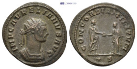 Aurelian, 270-275. Antoninianus (21mm, 3.52 g), Siscia, spring 274. IMP C AVRELIANVS AVG Radiate and cuirassed bust of Aurelian to right. Rev. CONCORD...