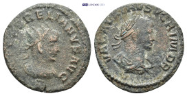 Aurelian, with Vaballathus. A.D. 270-275. AE antoninianus (20mm, 3.14 g). Antioch mint, struck A.D. 270-272. IMP C AVRELIANVS AVG, radiate and cuirass...