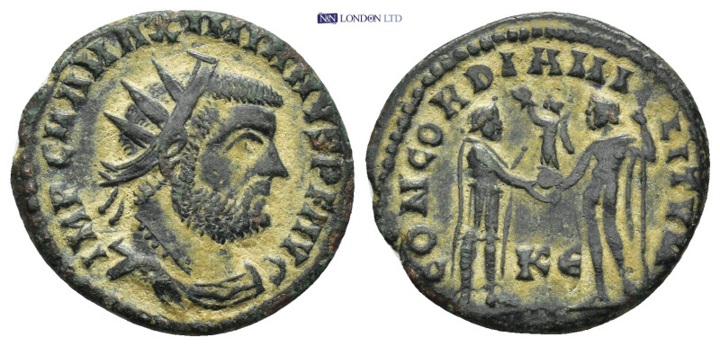 Maximian Æ Post-Reform Radiate. (20mm, 3.6 g) Cyzicus, AD 295-299. IMP C M A MAX...