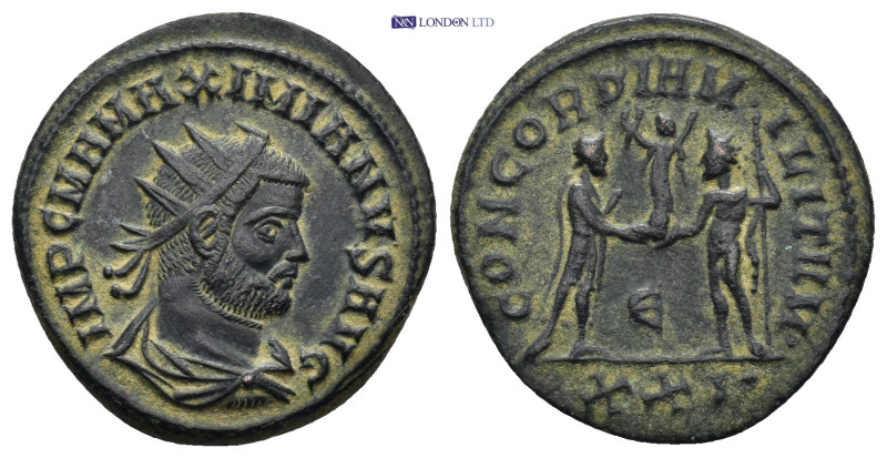 Maximianus, first reign, 286-305. Antoninianus (4.08 Gr. 21mm.), Cyzicus. 
 Radi...
