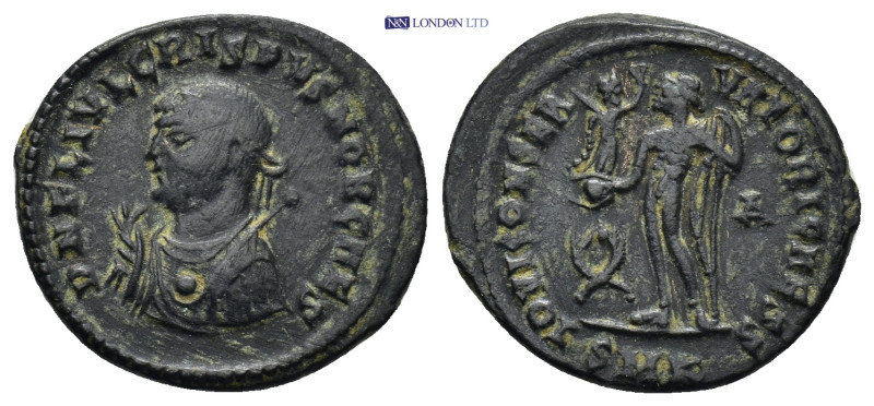 Crispus. Caesar, A.D. 317-326. AE. Cyzicus (2.76 Gr. 19mm.)
Laureate and draped ...