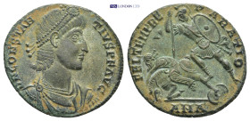 CONSTANTIUS II (337-361). AE. (4.6 Gr. 23mm. ) Antioch. 
Diademed, draped and cuirassed bust right. 
Rev. Soldier left, spearing fallen horseman to lo...