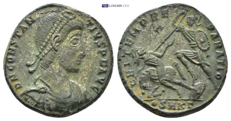 Constantius II (337-361), Nummus, Cyzicus, (6 Gr. 21mm.) 
Diademed, draped and c...