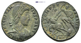 Constantius II (337-361), Nummus, Cyzicus, (6 Gr. 21mm.) 
Diademed, draped and curaissed bust right 
Rev. Soldier left, with shield and spear, spearin...