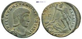 Constantius II (337-361). AE. Nicomedia. (4.3 Gr. 22mm.)
Pearl-diademed, draped and cuirassed bust right. 
 Rev. Helmeted soldier, brandishing spear a...