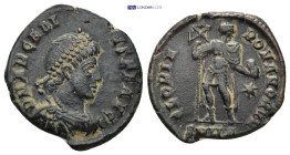 ARCADIUS (383-408). AE. Heraclea. (4.6 Gr. 21mm.)
Diademed, draped and cuirassed bust right. 
Rev. Emperor standing facing, head left, holding labarum...