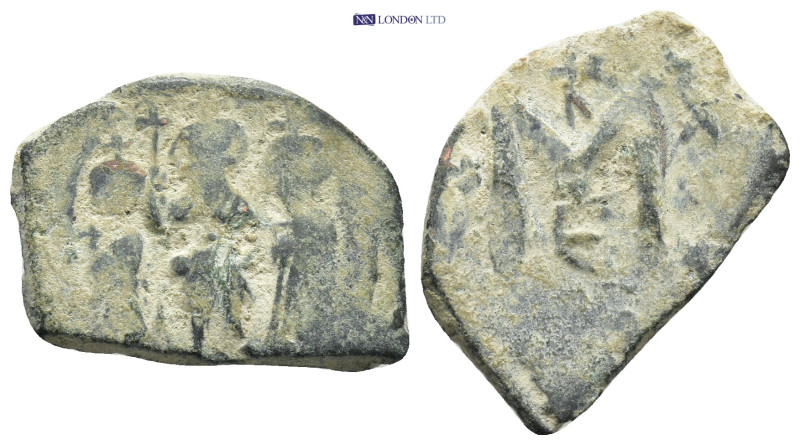 Constans II, with Constantine IV, Heraclius, and Tiberius AD 641-668. (4.25Gr. 2...