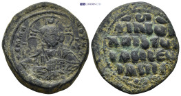 Anonymous Folles. temp. Basil II & Constantine VIII, circa 1020-1028. Æ Follis (32mm, 19.6 g). Constantinople mint. + ЄMMA NOVHΛ, facing bust of Chris...