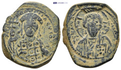 Constantine X Ducas 1059-1067 AD. AE, Follis. (29mm, 10.1 g). Constantinople. Obv: + KωN ЬACIΛЄVC O ΔOVK. Crowned bust of Constantine X facing, bearde...