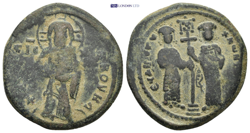 Constantine X Ducas and Eudocia AD 1059-1067. Constantinople Follis Æ (28mm. 9.5...