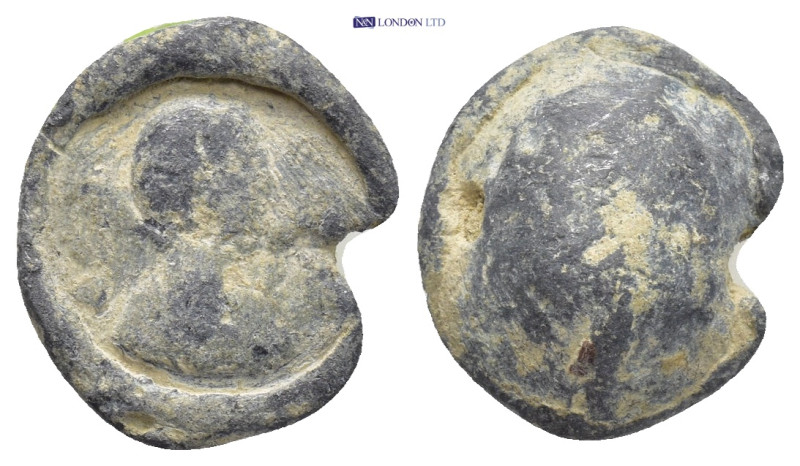 Uncertain Seal Lead figure of male (4 Gr. 14mm.)