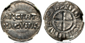 Carolingian. Louis the Child Denier ND (899-911) AU58 NGC, Strasbourg mint, Roberts-1991, MG-1550. A fleeting emission, with only two specimens inhabi...