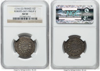 Philip V Gros Tournois ND (1316-1322) AU50 NGC, Roberts-2471. Ex. iNumis Auction 16 (October 2011, lot 290) HID09801242017 © 2023 Heritage Auctions | ...