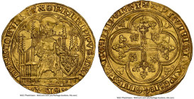 Philippe VI gold Écu d'Or ND (1328-1350) MS62 NGC, Paris mint, Fr-270, Dup-249. 4.49gm. Beautifully preserved and well-centered with stunning lemon-ch...