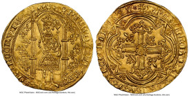 Charles V gold Franc à pied ND (1364-1380) MS64 NGC, Fr-284, Dup-360. 3.77gm. Quite scarce at this near-Gem level of preservation. HID09801242017 © 20...