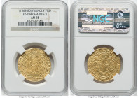 Charles V gold Franc à pied ND (1364-1380) AU58 NGC, Fr-284, Dup-360. HID09801242017 © 2023 Heritage Auctions | All Rights Reserved