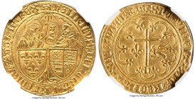 Anglo-Gallic. Henry VI gold Salut d'Or ND (1422-1453) MS62 NGC, Rouen mint, Lion mm, Fr-301, Dup-443A. Well-centered, well-struck, and with loads of v...